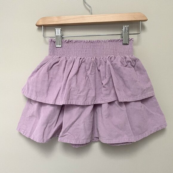 Mini Boden Lilac Corduroy Tiered Skirt - Picture 3 of 5